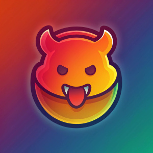 gummy bear devil logo