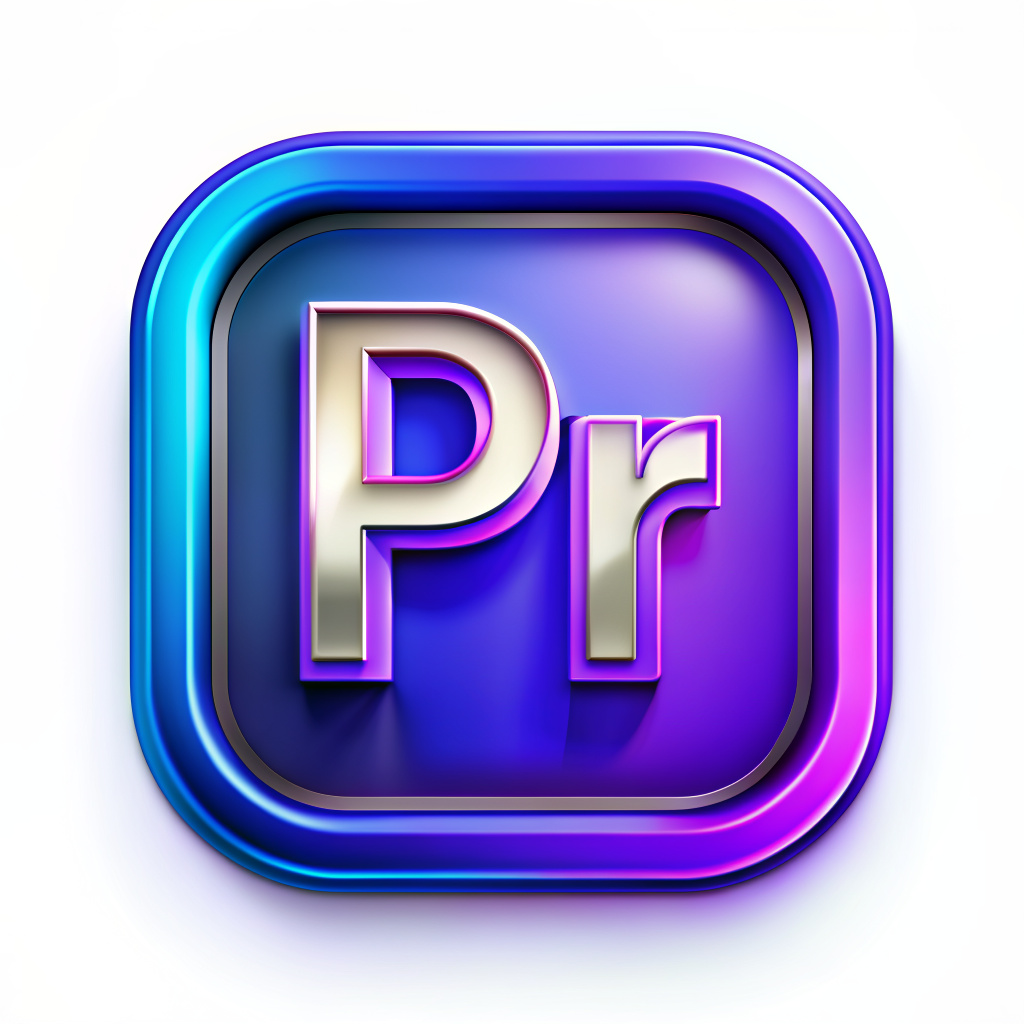adobe Premier Pro icon, letters Pr