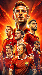 AS roma footbal team , high resolution, 8k, 
