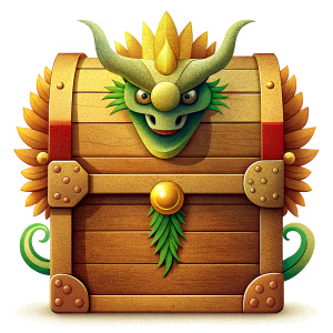 wooden dragon chest, Chinese New Year