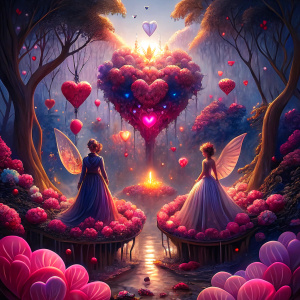 
Beautiful Fairies in a magic land 