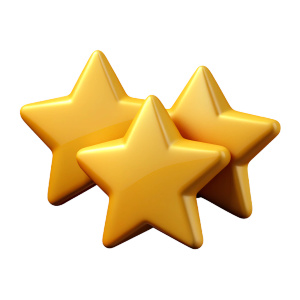 3d three stars