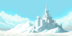 White illustration,  surrealism style, structural aesthetics, a lot of sophistic metallic architecture, huge ocean and sky, white, grainy paper