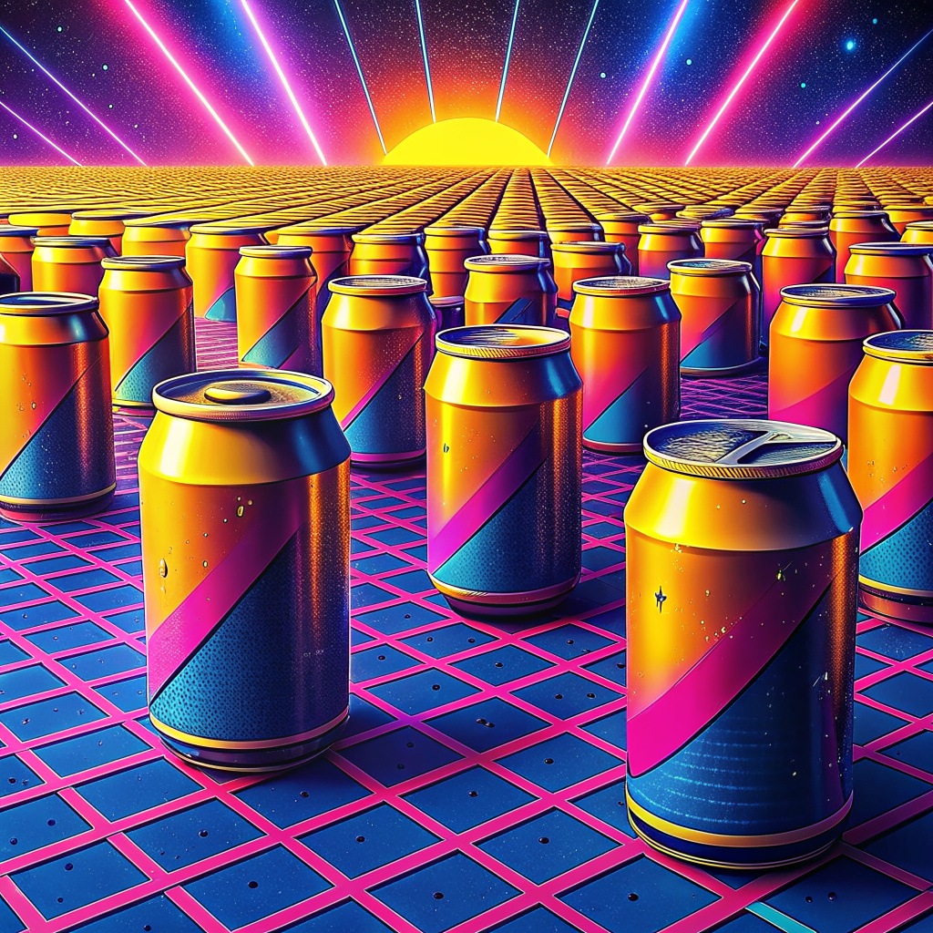 beer cans pattern