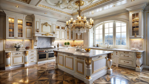 lavish Rococo kitchen, 

