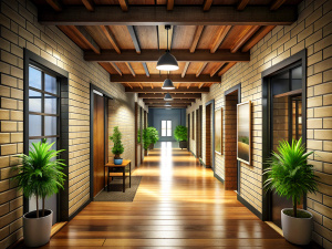 loft-style apartment corridor
