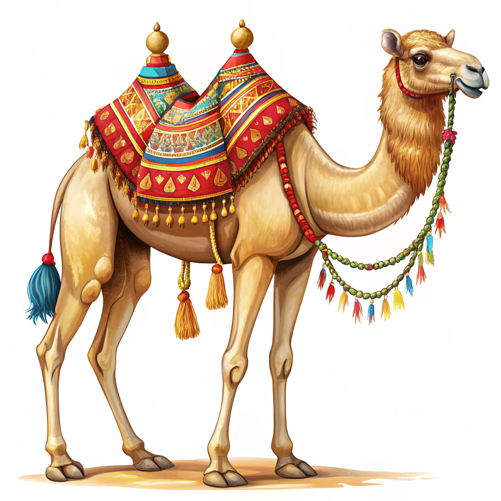 Camel Illustration on white background