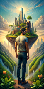  a man going through self development