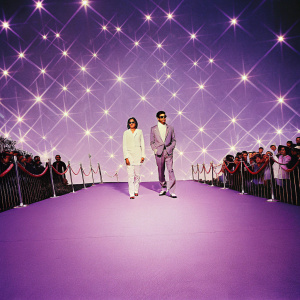 Chang Chen and Charlie Yeung attend a glamorous movie premiere. Red carpet, sparkling lights, crowd of fans.
