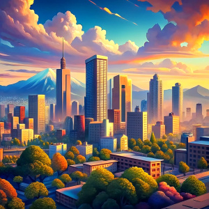 anime background city