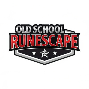 RuneScape's retro logo, featuring bold 'Old School RuneScape' text in red and gray hues. Crisp, modern design with sleek black and white color scheme.