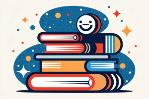 vector naive books stickers collection