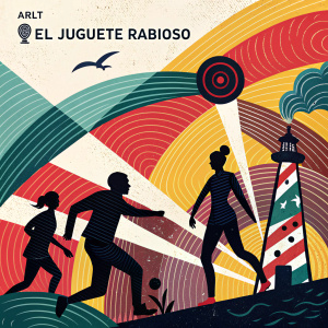 The cover of 'El Juguete Rabioso' by ARLT. Vibrant abstract art featuring a blend of colors and geometric shapes.