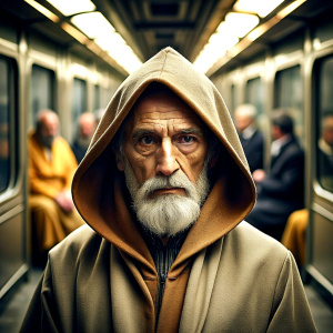 The old Jedi in the subway