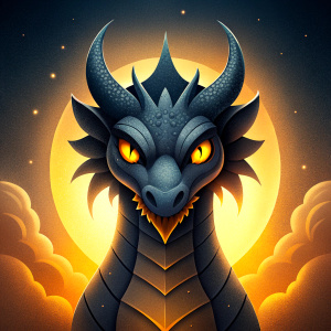 black dragon icon for videogame