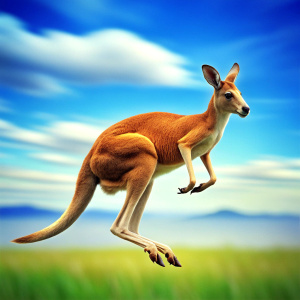Australian kangaroo running