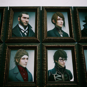Grid layout featuring character portraits from Persona 5: Royal. Each character has distinct and intricate designs.