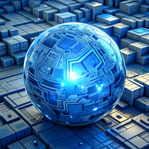global blue circuit board  background