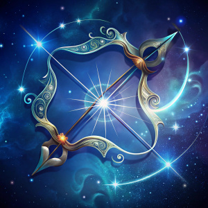 horoscope sagitarius (bow with arrow)