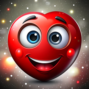 emoticon with a heart