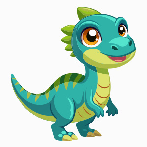 cute cartoon character. Yizhousaurus - Recraft