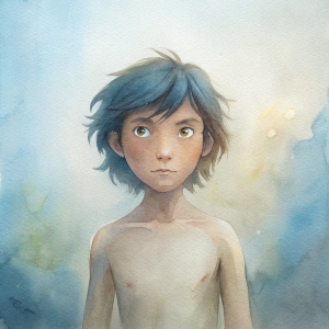 Mowgli is the main character of the short story collection "The Jungle Book" a human child. Raised by a wolf pack, Baloo bear and Kaa python.boy