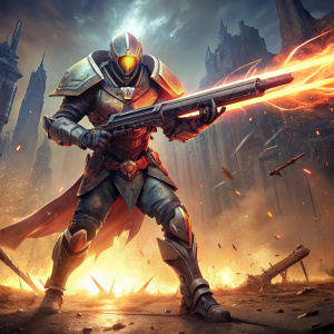 titan de destiny poniendo una barrera con una espada para proteger a sus aliados