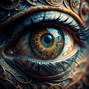 A highly detailed, close-up photograph capturing the intricate details ...