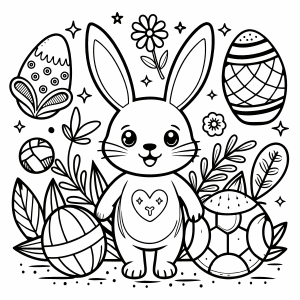 coloring page,Easter ,sport,doodle, line art, black lines, white background.