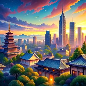 anime background city