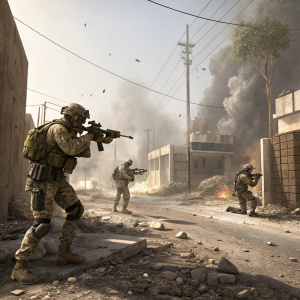 High-resolution screenshot from Call of Duty: Modern Warfare 2, intense battlefield scene.