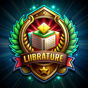 Logo named 'LIBRATURE', happy shopping