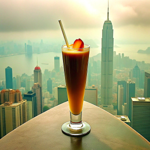 hong kong, building, , sea view, cafe, cold coffee, warm, cocktail, apple, chocolate, vanilla, mango