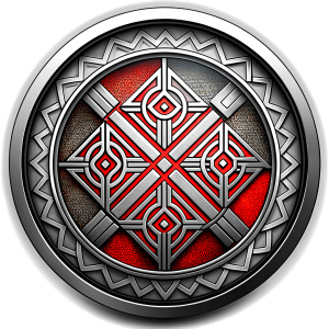 nordic shields geometric symbols -  tattoo design - perfect realistic art - high-definition - grey and black - white background 