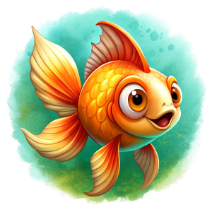 
a smiling goldfish
