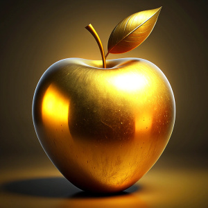 golden apple logo 8k hdr hd super duper ultra realistic