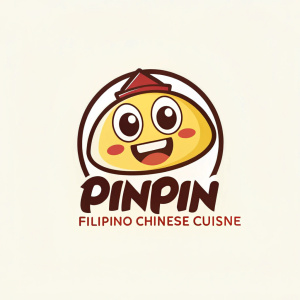 Pinpin logo featuring a cheerful face with the words 'Pinpin' and 'Filipino-Chinese cuisine' beneath it.