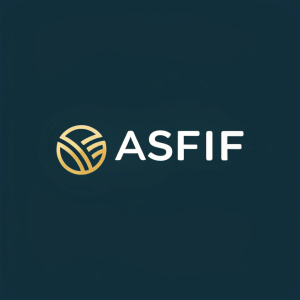 Logo for 'Asif,' featuring sleek modern design with minimalistic color scheme.
