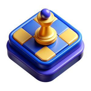 3d chessboard icon