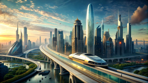 Future City: The Roman Empire.
With the development of alternative energy technologies, desalinization and harnessing fusion for energy. Much of the mass transit will be expanded under ground and roads will be converted to pathways for pedestrians, bicycles and small electric vehicles. No more 