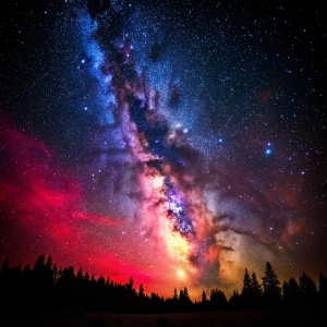 kreiere mir ein Image von einem Sternenhimmel