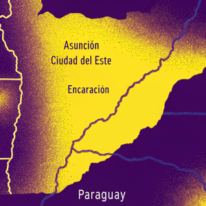 Detailed map of Paraguay, showcasing major cities, regions, and landmarks.