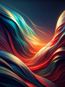 Create a digital artwork with flowing, dynamic lines and contrasting shades.