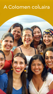mujeres colombianas amantes del arte con un rostro de felicidad