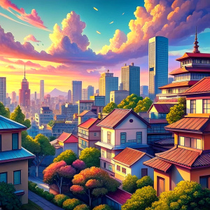 anime background city