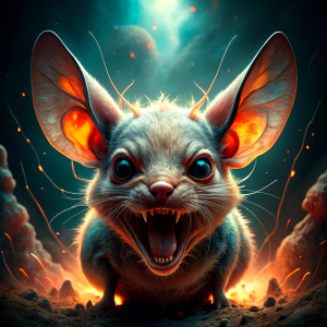 a dragon mice, comic effect, dynamic and aesthetic, 3D color effects, edgy and modern ((Comic-Style)), trending on artstation