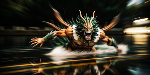 Vicious Under water Sea Monster in Amazon Lily in One Piece Anime