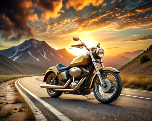 harley davidson  logo motorcycle on the road