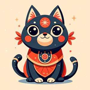 the lunar new year cute weggie cat