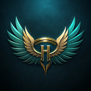 LOGO DE "H" QUE CONSIDERE LA SILUETA DE UN ANGEL PARA UNA MARCA QUE DEMUESTRE MODERNIDAD, JUVENTUD, DEPORTE.